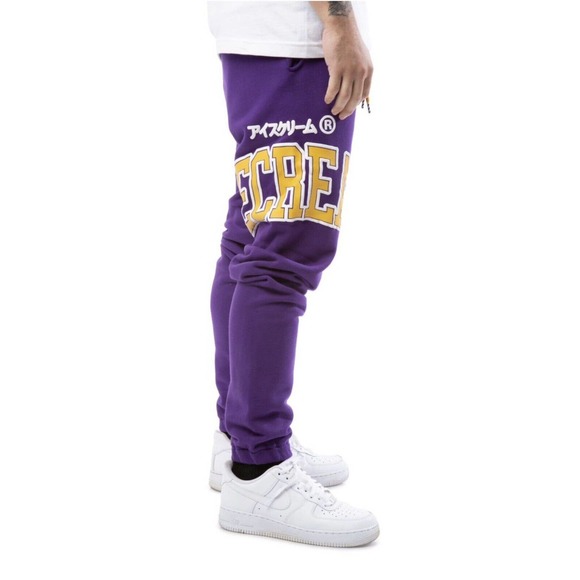 Ice Cream Jogger Home Team Acai Xxl 2XL Sweatpants BBC Purple Yellow Pharrell - Picture 4 of 10